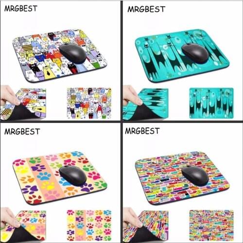 MRGBEST Cat Paws Cartoon Cats Top Game Animal Non-slip Rubber Mouse Pad Print Style Durable Anti-slip for Optical Table Mat As