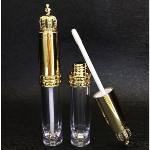 New Crown Empty Lip Gloss Tube Refillable DIY Transparent Bottle Lip Balm Liquid Batom Container Eyelash Growth Cosmetic Tool