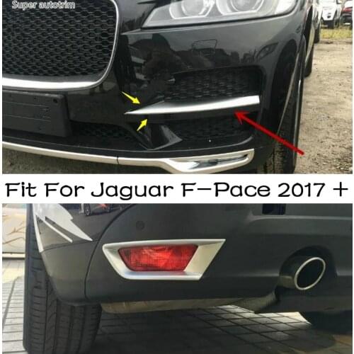 Lapetus Front Head Grille Racing Grill Air Scoop Fog Lamps Lights Cover Trim Fit For Jaguar F-Pace 2017 2018 2019 2020 ABS