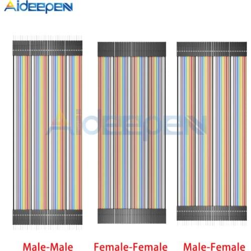 40pcs Dupont Line 10CM 40Pin Male to Male + Male to Female and Female to Female Jumper Wire Dupont Cable for Arduino DIY KIT
