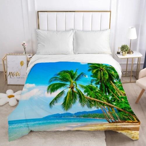 Landscape Duvet cover Quilt/Blanket/Comfortable Case 140x200 240x220 240x260 Queen King Single Bedding for Home banana tree