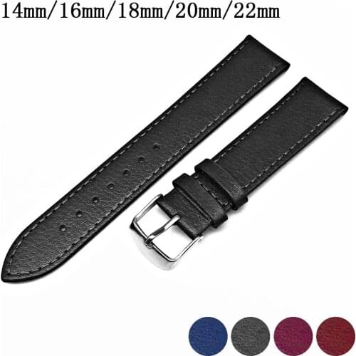 Watch Band Genuine Leather straps Watchbands 14mm 18mm 20mm 22mm watch accessories Suitable for DW watches galaxy watch gear s3