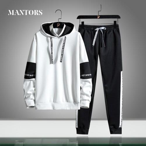 New Men Sets Spring Autumn Casual Jogger Tracksuit Mens Sweatshirt Sports Suit Hoodies+Pants 2PCS Gym Male Sportswear Sport Suit