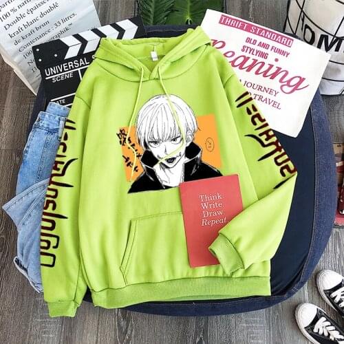 Japan Anime Jujutsu Kaisen Toge Inumaki Printed Hoodies Women Sweatshirts Men’s Streetwear Cartoon Costume Winter Warm Hoodies
