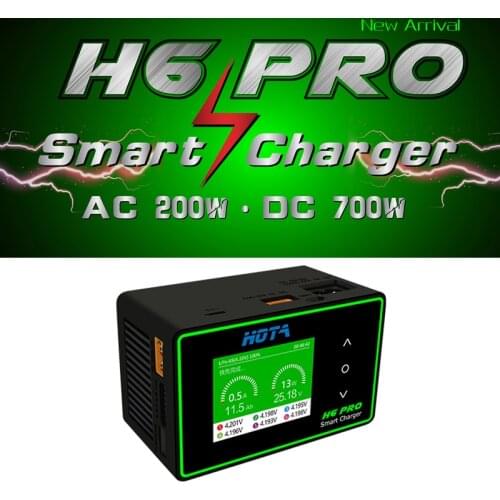 HOTA H6 Pro AC 200W / DC 700W 26A Smart Balanced High Power RC Charger for 1-6S Lipo Battery Parts Accessories
