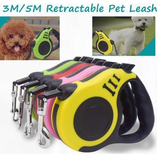3/5M Retractable Dog Leash Durable Automatic Walking Running Leads Dog Cat Leashes Extending Dogs Pet Products