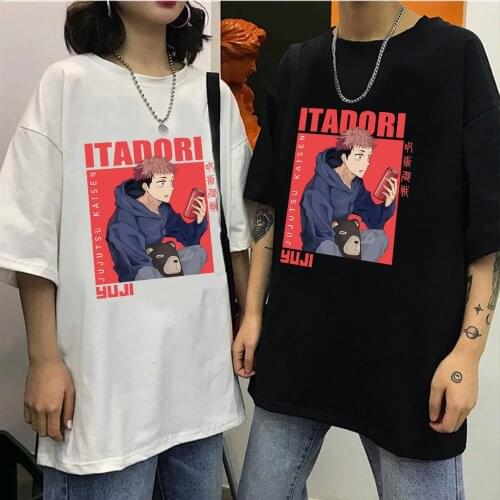 Jujutsu Kaisen Gojo Satoru Yuji Itadori T Shirt Male Harajuku Kawaii Summer Top T-shirt Harajuku Kawaii