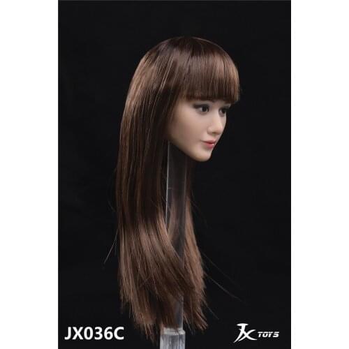 JXTOYS-036 In Stock 1/6 Scale Asian Beauty Fei Head Sculpt Carved Model for 12 inches Action Figure Body