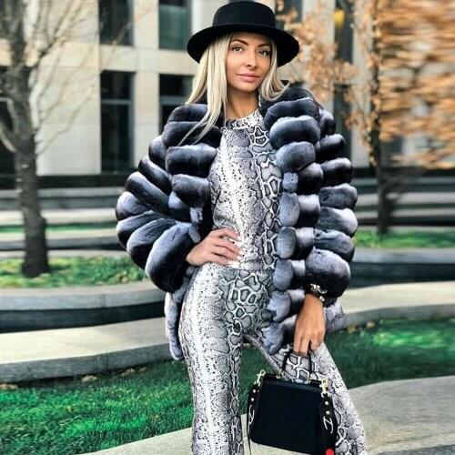 Medium Length Women Real Rex Rabbit Fur Coat Lapel Collar High Quality Full Pelt Genuine Rex Rabbit Fur Jacket Natural Woman