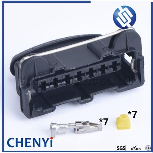 1 set 7 Pin (3.5) female efi series Proton Waja 1.6 1.8,SATRIA NEO Headlamp Assy Socket auto Connector Ignition Plug Coil Kit