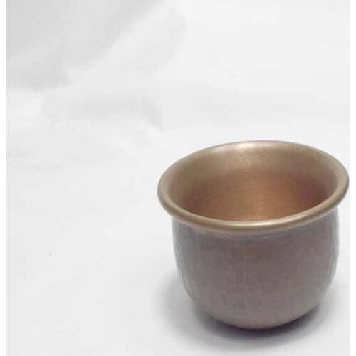 75ml 1pcs handmade thick drinking glass brass cup tea wine beer whiskey mugs outdoor travel cup
