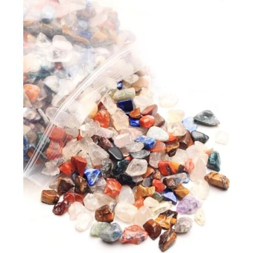 100g Natural Quartz Crystal Tumbled Chips Crystal Stone Lucky Reiki Healing Crystal Degaussing Fish tank stones Home Decoration