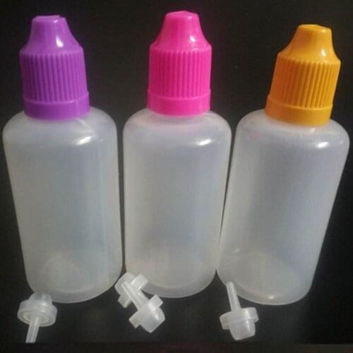 1000pcs 50ml PE Soft Empty Plastic Dropper Bottle empty E liquid Bottle with Childproof Caps for Nail Gel