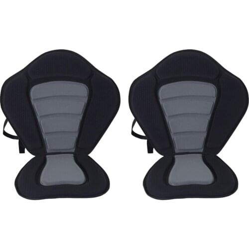 2 Pieces Adjustable Padded Canoe Boat Kayak Seat with Detachable Backrest