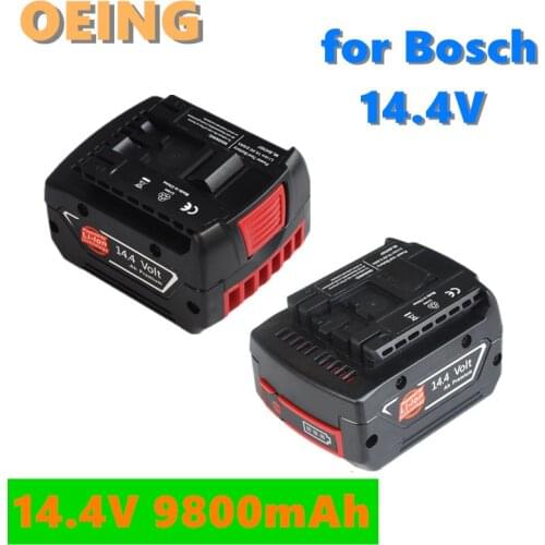 14.4V 9800mah Rechargeable Li-ion Battery cell pack for BOSCH cordless Electric drill screwdriver BAT607,BAT607G,BAT614,BAT614G