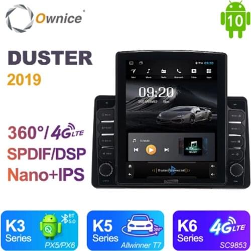 Ownice Android 10.0 Octa 8 Core Car Radio for Renault DUSTER 2019 GPS Multimedia Stereo PlayerTesla Style 4G LTE