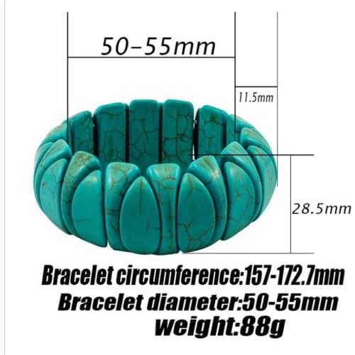 Fashion Womens Bracelet Blue Turquoises Bracelet Colorful Beads Boho Bracelet Beach Wrist Jewelry Female Men Gifts