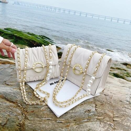 Brand Small Square Shoulder Bags For Women Designer Luxury Diamond line Mini Shoulderbag Metal Buckle Crossbody Bag Female