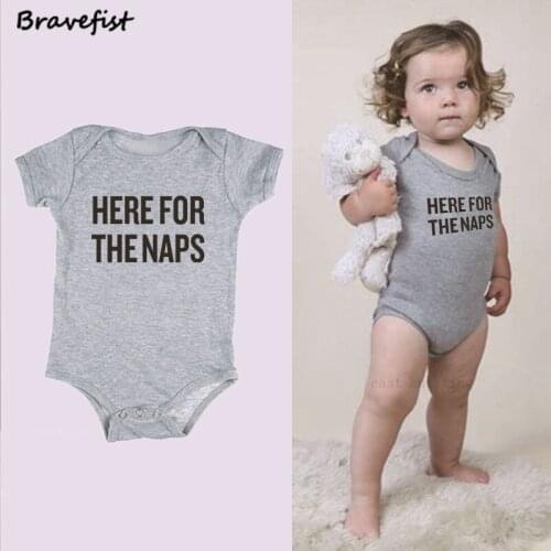 Gray Kids Jumpsuits Short Sleeve Infant Bodysuits Summer Clothes For Boys Girls Round Neck Toddler Overalls Onesie Outwear Tees