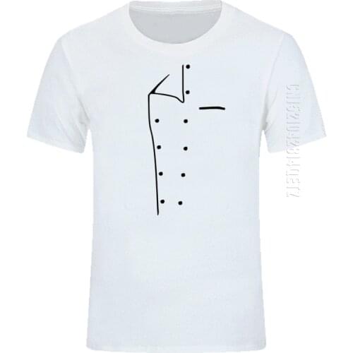 T-Shirt Cool Design Chef Clothing T Shirts Men Summer Style Crew Neck Cotton Chef Cook Tshirt Tops Oversized Clothing