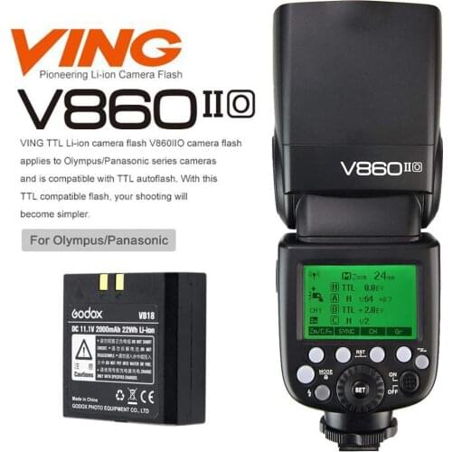 Godox V860II-O TTL Camera Flash for Olympus,2.4G Wireless Transmission 1/8000s HSS with High Performance Li-ion Battery