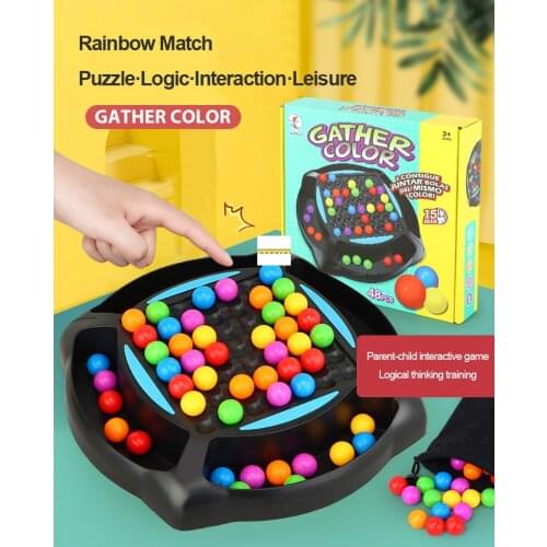 Rainbow Ball Elimination Game Toy Leisure Educational Funny Puzzle Magic Chess Toy Set Gift For Family Parent Child Dropshipping
