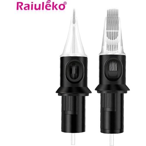 Hot Sale Tattoo Needle Cartridges 10/ 5pcs 5RM/7RM/9RM/11RM/13RM/15RM 0.35mm Disposable Semi-Permanent Eyebrow Makeup Needles