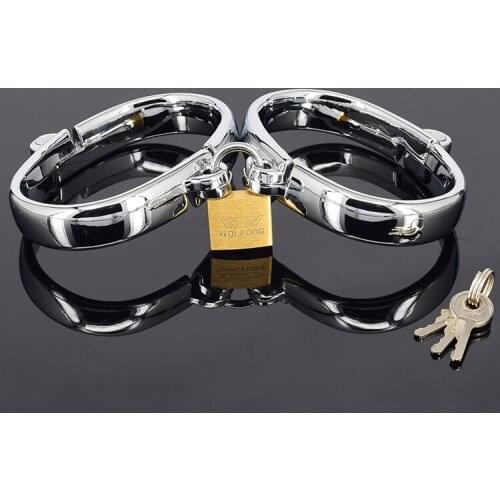 Metal Female Hand Wrist Erotic Positioning Bandage cuffs Bracelets With Lock,Adult Games Sex Toys