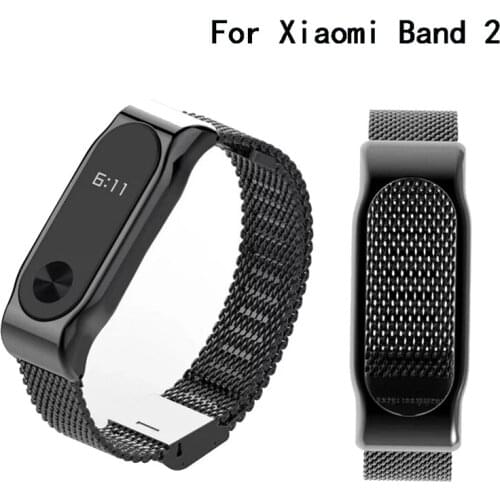 Metal Strap For Xiaomi Mi Band 2 Band Screwless Stainless Steel Wristbands for Mi Band 2 Strap Bracelet Miband 2