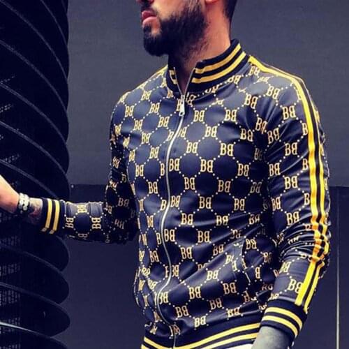 2020 New BB plaid Men Casual Zipper Jacket Autumn Sports Wear High quality Sweatshirt Fashion Man High Street Jackets Casual top