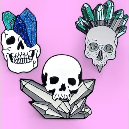 Halloween Skeleton pins Skull pins Brooch Enamel pins Badges Skull Backpack Unisex For Women Men Jewelry Broche brosa Bijoux