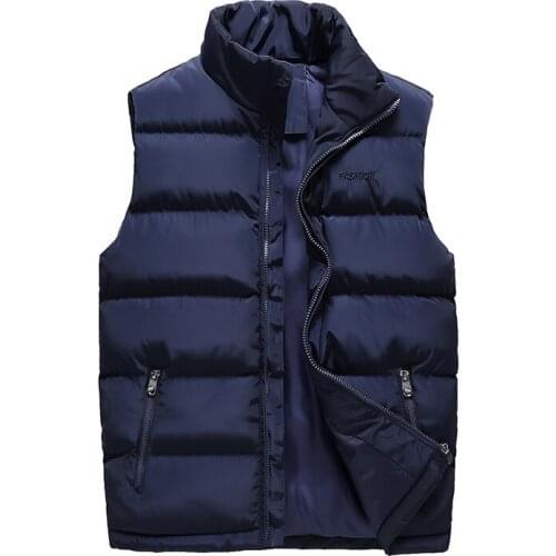 Winter Pure Color Large Size Mens Vests S M XL 5XL 6XL Blue red Fashion Casual Teen Warm and Comfortable Slender Men Waistcoat