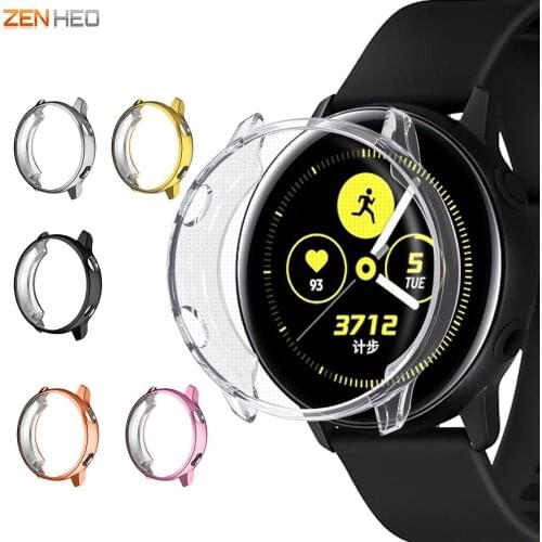 Soft Protector Shell For Samsung Galaxy Watch Active 2 40mm 44mm TPU Protective Case Cover Electroplate Shockproof