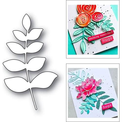 2020 New Plant Branch Green Leaf and Leaves Embossing Metal Cutting Dies For Making Greeting Card Paper Scrapbooking No Stamps