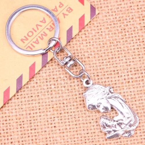 New Fashion Keychain 37*20 mm mother hold son Pendants DIY Men Jewelry Car Key Chain Ring Holder Souvenir For Gift