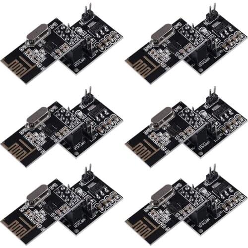 NRF24L01 2.4GHz Wireless RF Transceiver Module with NRF24L01 Socket Breakout Adapter for Arduino