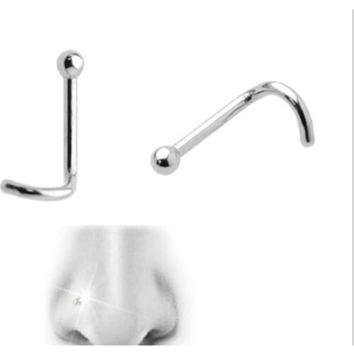 Popular Nose Stud Screw Surgical Steel Nose Cartilage Ring Stud Nose Stud 22G 20G 18G