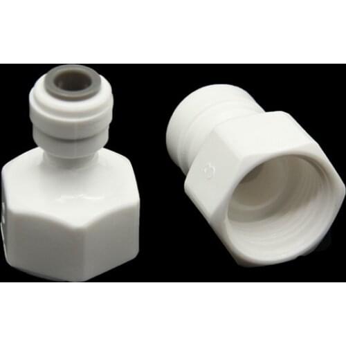 Reverse Osmosis RO Water System Fitting 1/4" 3/8" Inch OD Hose Tube 1/4" 1/2" 1/8" Female Thread Plastic Pipe Quick Connectors