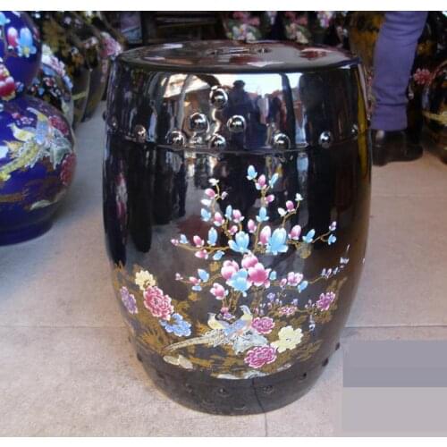 Jingdezhen Ceramic Porcelain stool Cloisonne Ceramic Outdoor Magnolia Flower In Courtyard Bathroom home decoration stool