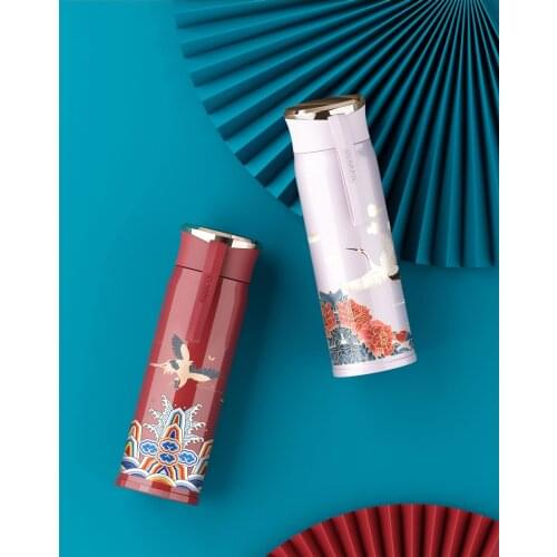 Thermo Cup Insulation Coffee Mug Stainless Steel Vacuum Flask With Filter Travel Mug Leakproof Complimentary Sponge Cup Brush