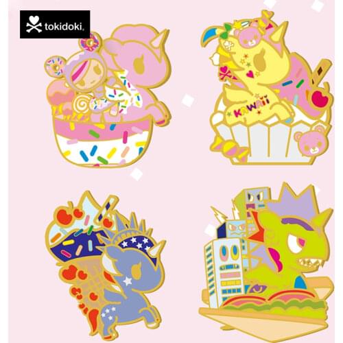 Tokidoki Genuine Sweet Party Series Unicorn Matal Badge Soulmates Tokimeki Neo Liberty Prisma Blind Box Cute Ornament Girl Gifts