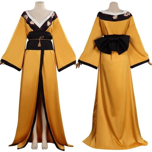 Whitcher Ciri Cosplay Costume Cirilla Fiona Elen Riannon Kimono Dress Rope for Halloween Carnival Party