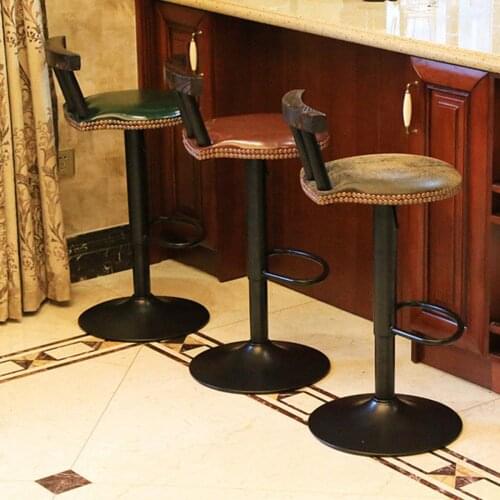 Industrial Vintage Rustic Retro Swivel Counter Bar Stool Cafe Chair With Backrest Restaurant Bar Cafe Home Kitchen Decoration