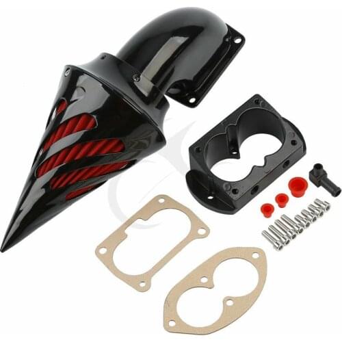 Motorcycle Black/Chrome Spike Air Intake Filter Cleaner For Kawasaki Vulcan 1600 1500 Mean Streak 2002-2009 03 04 05 06 07 08