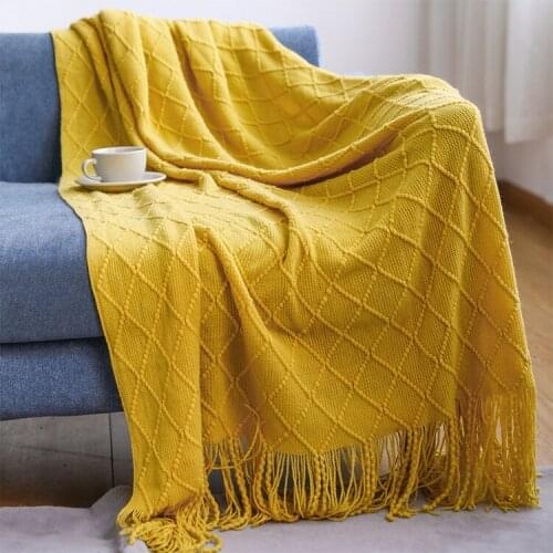 Knitted Blanket Sofa Cover Nordic Office Air-conditioned Blanket Bedside Nap Towel Custom Blanket Soft Cute Banket