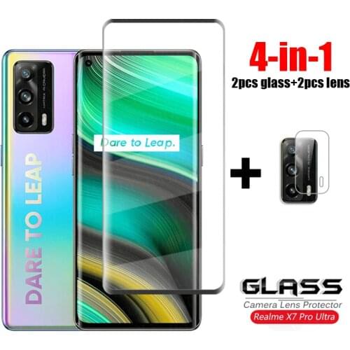 Glass Realme X7 Pro Ultra Tempered Glass 3D Full Curved Cover Glass For Oppo Realme X7 Pro Ultra HD Camera Lens Screen Protector