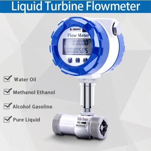 Digital Turbine Flow Meter For Liquid Diesel Alcohol Water Measurement Flow Sensor 4-20mA