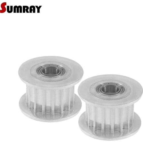 SUMRAY Idler Pulley 3M 16T Passive Pulley Wheel with teeth Bore 3/4/5mm Width 11/16mm Tooth Belt Idler Pulley 2PCS