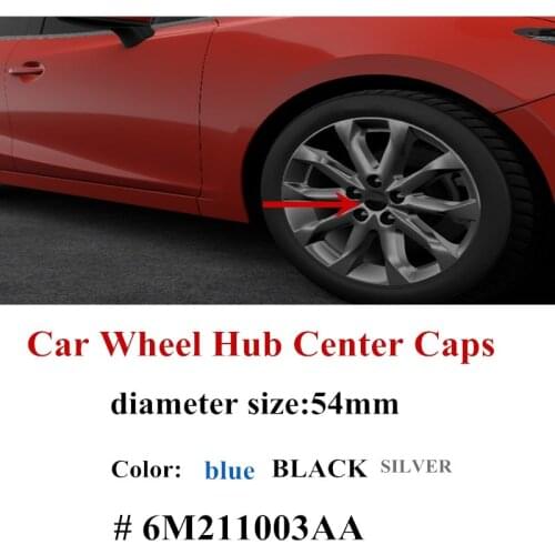20pcs/lot 54mm Silver Blue Black Auto Car Wheel Hub Center Cover Caps Emblem Badge For Fiesta Focus Fusion Mondeo Escap