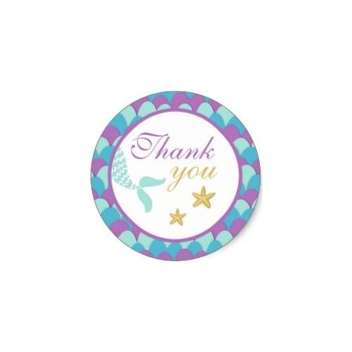 3.8cm Mermaid Under The Sea Sticker Cupcake Topper